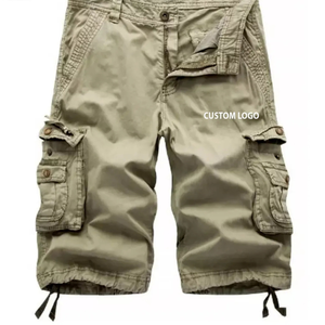 Pantalones cortos Cargo transpirables de secado rápido para hombre, pantalones cortos informales de malla ligera para entrenamiento de gimnasia, pantalones cortos de entrenamiento atlético, cintura elástica - Product Image 2