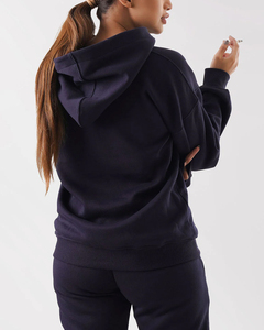 Relaxed <b>womens</b> hoodie sweatsuit set with slouchy pullover sweatshirt and drawstring jogger <b>pants</b> comfortable outfit for <b>lounge</b> - Product Image 4