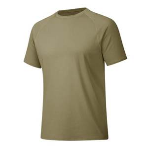 Camiseta deportiva de Color sólido para hombre, camiseta de entrenamiento transpirable ajustada para gimnasio, correr, deportes, ropa deportiva, camiseta de verano - Product Image 4