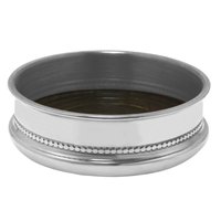 Sous-verre de bouteille de vin en métal plaqué argent accessoires de bar vaisselle de cuisine utilisation sous-verre de bouteille de vin de bière rond