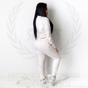 Ensemble de survêtement en molleton personnalisé de haute qualité pour femmes et unisexe, imprimé, 2 pièces, pour l'hiver - Product Image 3