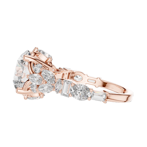Bague solitaire en diamant de laboratoire 4,044 CT pour femmes, clarté VVS-VS EF, or 18 carats, 14 carats, 10 carats et argent 925, rose, jaune, blanc - Product Image 6