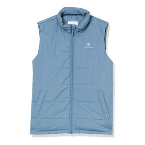 Chaleco acolchado de invierno informal de talla grande para hombre, logotipo personalizado, suave, poliéster, algodón, nailon, estampado, cremallera, ropa exterior, resistente al viento, transpirable - Product Image 1