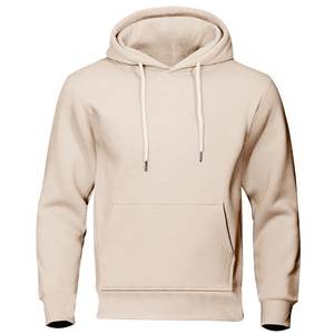 Sweats à capuche coupe régulière pour hommes Relaxation Sport Pull à capuche uni à manches longues Sweat à capuche avec cordon de serrage - Product Image 1