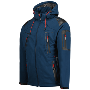 Venta al por mayor de poliéster cremallera personalizada Softshell chaqueta con capucha elegante Musthave alta calidad al aire libre agua y chaqueta a prueba de viento - Product Image 3