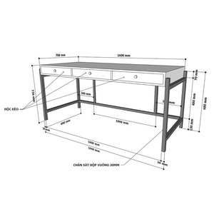 Meuble de bureau exécutif minimaliste 160x70cm, table d'ordinateur moderne BGD68046 avec tiroirs robustes et cloison en mélaminé style bois - Product Image 6