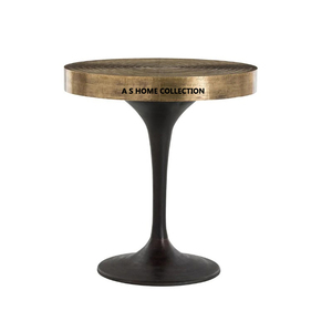 Table d'appoint en aluminium, métal, feuille de palmier, finition dorée, pour le salon, meilleure vente, nouveau design tendance - Product Image 3