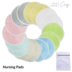 Coussinets d'allaitement bio avec sac à linge, coussinets d'allaitement réutilisables, coussinets de mamelon étanches et lavables pour l'allaitement - Product Image 3