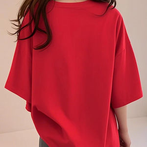 เสื้อยืดคอกลมสำหรับเล่นยิมของผู้หญิงเสื้อยืดลำลองผ้าคอตตอน100% เป็นมิตรกับสิ่งแวดล้อมระบายอากาศได้ดีในฤดูร้อน - Product Image 1