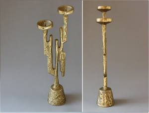 Bougeoir élégant en métal d'inspiration vintage pour la décoration sophistiquée de la maison pour les arrangements de table de Noël Style d'événement - Product Image 3