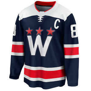 ออกแบบชุดเสื้อและกางเกงฮอกกี้น้ำแข็งโลโก้แบบกำหนดเองของคุณเอง ชุดกีฬาแห้งเร็ว ผลิตจากโพลีเอสเตอร์ 100% - Product Image 2