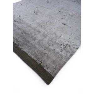 Tapis en laine et soie de bambou noué à la main Kavi gris et noir, motif abstrait rectangulaire Théorie du Chaos pour salon d'adolescents Esk-328 - Product Image 2