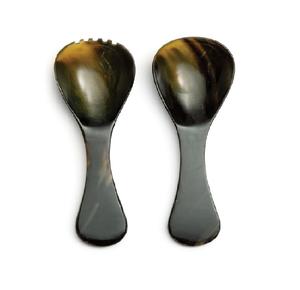 Cuillère en corne Produit fait à la main et cuillère à salade Poli brillant pour cuillère en corne de taille personnalisée avec fait à la main pour la vente - Product Image 1