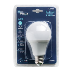 หลอดไฟคริสตัล LED A70 ทรงกลม 15W แสงขาว 6500K ขั้ว E27 แพ็ค 6 ชิ้น Don Feliz - Product Image 1