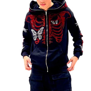 Suministro directo de fábrica Nueva llegada Elegante invierno Poliéster/Sudaderas con capucha de algodón Cómodo Fleece Cremallera completa Elegante con capucha Sólido - Product Image 3