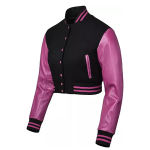 Veste universitaire en satin pour femmes, longueur régulière, hiver, patch personnalisé, veste de baseball, imperméable, respirante, vente en gros - Product Image 6