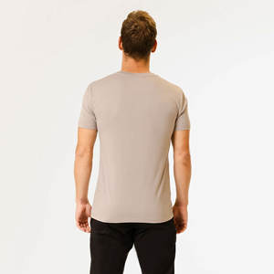 Venta al por mayor 100% algodón sólido cuello redondo algodón camiseta para hombre - Product Image 3