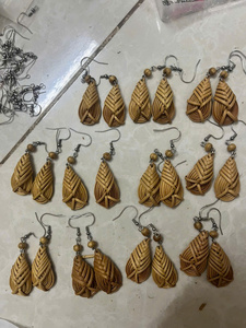 Elegante pendiente de ratán tejido a mano, elegante pendiente de ratán para mujer, perfecto para vibraciones de verano y Accesorios de playa bohemios - Product Image 5