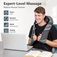 FLOMEVO Collier de massage chiropratique pour le dos, soulagement des douleurs cervicales, dispositif de traction cervicale, relaxant pour les épaules, étireur de cou