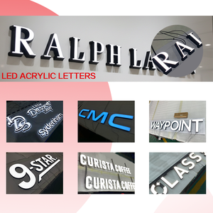 户外3d led标牌前灯通道字母商店徽标墙商务标牌商店定制金属亚克力led字母 - Product Image 5