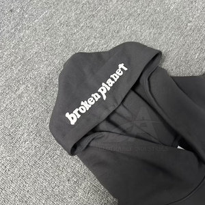 Pakistan fait bouffée impression sweats à capuche pour hommes à la mode couleur contraste thermique classique bouffée impression 100% coton sweats à capuche pour homme - Product Image 3