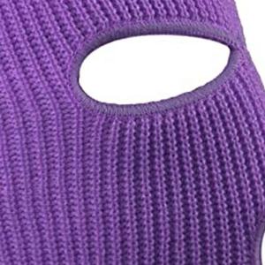 Vente en gros de bonnet tricoté en laine à la mode masque de ski intégral cagoule automne hiver unisexe masque de ski d'extérieur pour la neige - Product Image 2