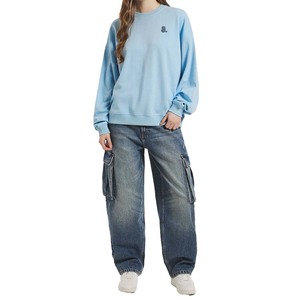 Sudadera de cuello redondo con logotipo personalizado para mujer, venta al por mayor, nueva colección, algodón liso con material de seda para uso diario - Product Image 1