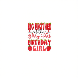 Maglietta Personalizzata 'Big Brother of the Berry' per la Prima Festa di Compleanno della Bambina, Prodotto Promozionale - Product Image 2