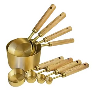 Tazas Medidoras con Acabado de Cobre para Hornear y Cocinar, Juego de Tazas y Cucharas Medidoras Modernas Hechas a Mano - Product Image 4