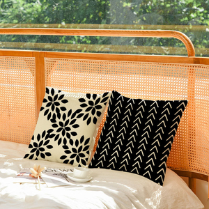 Haute qualité coton ménage a à Z lettre taie d'oreiller 50*50cm carré maison oreiller couvre LOGO personnalisé housse de coussin pour hôtel - Product Image 5