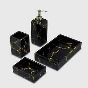 Ensemble de salle de bain 4 pièces en résine de luxe fait à la main d'Inde Modèle d'ange durable - Product Image 2