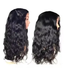 ผู้ผลิตอินเดียคุณภาพดีที่สุด 100% หรูหราวิกผมมนุษย์ผม Hd วิกผมลูกไม้ปิดสีธรรมชาติกระดูกหยักวิกผมมนุษย์ - Product Image 1