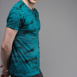 Nuevo estilo, diseño personalizado, camiseta de sublimación, 100% algodón, poliéster, 220 gramos, peso de tela, patrón sólido - Product Image 4