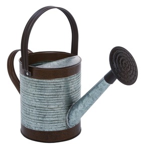 Arrosoir en métal galvanisé avec finition verte et poignée pour une utilisation pratique des plantes de jardinage et en extérieur - Product Image 4