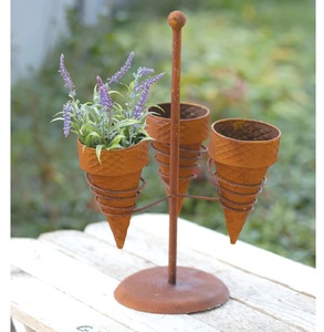 ขาตั้งทรงกรวยทำจากสเตนเลสสตีลระดับพรีเมียมพื้นผิวที่หรูหราเหมาะสำหรับการเสิร์ฟไอศกรีมที่มีสไตล์ - Product Image 6