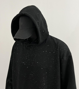 Custom Design Cotton Polyester Made Rhinestone Hoodies Light Weight Top Quality Cotton Blended <b>Pullover</b> <b>Men</b> Rhinestone Hoodies - Product Image 6