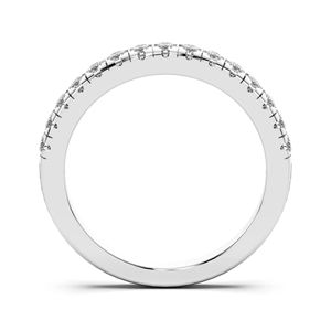 Round Cut Diamond Half Eternity Wedding Band para mujer - Product Image 2