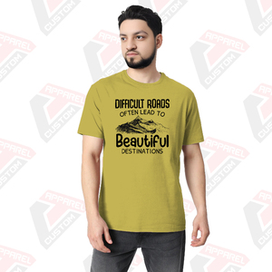 T-shirt confortable ultra doux essentiel pour hommes pour l'été Appliques écologiques Décoration Denim Batik Velours côtelé Options de tissu - Product Image 2