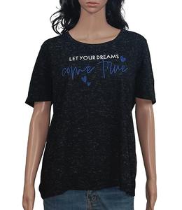 T-shirt élégant pour femmes 2025 coton Basic Casual Top Logo personnalisé imprimé Prix de gros abordable - Product Image 3