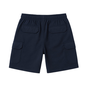 Pantalones cortos cargo de algodón azul marino para hombre, ropa de verano con logotipo personalizado y bolsillos, pantalones cortos cargo OEM para hombre - Product Image 2