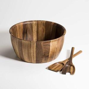 Bol à salade en bois de forme ronde à compartiment Designer Bol à soupe en gros Forme ronde Designer Bol de service en bois de luxe - Product Image 6