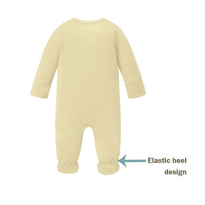 Top Trending 2025 Ultra suave cómodo monos infantiles sólido Footie mamelucos de bebé con botones a presión para niños pequeños - Product Image 4