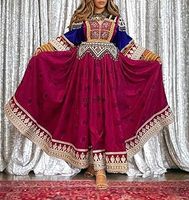Service OEM Ensemble 2 pièces vintage afghan long jusqu'au sol, comprenant une robe longue et un pantalon, brodé, avec fermetures éclair, dentelle et taille naturelle, pour mariée