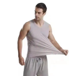 Camisetas sin mangas atléticas informales para hombre, tela elástica ligera con estampado elegante y bordado, ropa deportiva de verano para entrenamiento de gimnasia - Product Image 3