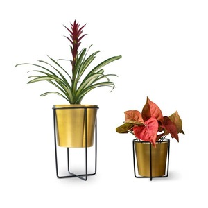 Macetas de metal hechas a mano Diseño colgante de moda exclusivo para balcón y sala de estar Maceta y maceta para uso en el piso - Product Image 2