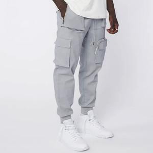 Pantalon cargo en denim délavé ample de style Y2K Hip Hop haut de gamme pour hommes avec poches - Product Image 4