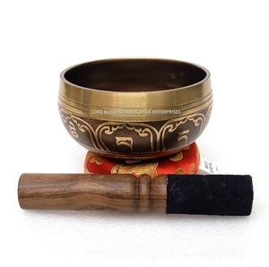 Venta al por mayor de cuencos tibetanos de latón hechos a máquina en Nepal para yoga y meditación estilo Feng Shui - Product Image 4