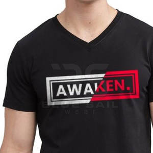 เสื้อยืดคอวีผู้ชายคลาสสิก ผ้าฝ้ายคุณภาพสูง ระบายอากาศได้ดี สวมใส่ได้ทุกวัน สไตล์โมเดิร์น เสื้อยืดคอวีผู้ชาย - Product Image 2