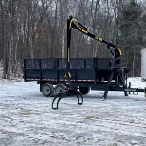 Hydraulic Dump <b>Trailer</b> <b>Farm</b> Hauler Four Wheel Grapple <b>Trailer</b> Agricultural Material Transport High Productivity 2-Year Used - Product Image 2