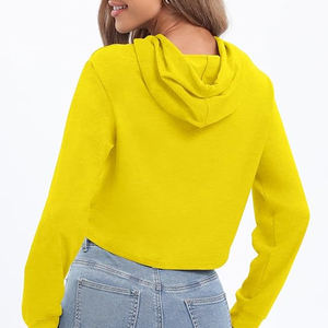 เสื้อฮู้ดครอปทรงหลวมสำหรับผู้หญิง ไซส์ผู้ใหญ่ ดีไซน์เรียบง่าย พร้อมโลโก้พิมพ์ด้านหน้า ระบายอากาศได้ดี เหมาะสำหรับฤดูใบไม้ร่วง/ฤดูหนาว - Product Image 2